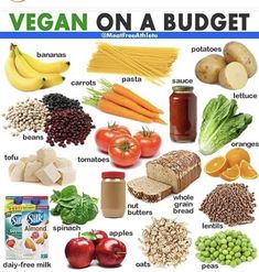 an image of vegan on a budget poster