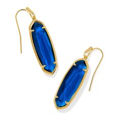 Add a touch of elegance to any look with the Eleanor Small Drop Earrings. Versatile and lightweight, this darling pair can easily be dressed up or down for a sophisticated, contemporary look. Designer, founder, and philanthropist Kendra Scott started her company in 2002, just three months after her first son was born. Her commitment to innovation, quality, customer service, and detail has taken her from a small startup to a billion-dollar brand. Kendra Scott is known for its design and material Chic Blue Jewelry For Formal Occasions, Blue 14k Gold Drop Earrings, Blue 14k Gold Dangle Earrings, Blue Kendra Scott Earrings, Dark Teal Earrings, Elegant Blue 14k Gold-filled Earrings, Small Drop Earrings, Family Fashion, French Wire