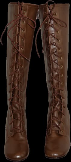 Leather Boots Drawing, Brown Boots Aesthetic, Gothic Lace-up Boots, Gothic Leather Boots With Laces, Brown Functional Lace-up Boots, Gothic Brown Leather Boots, Brown Gothic Leather Boots, Boots Reference, Gothic Lace-up Leather Heeled Boots