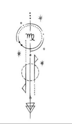 a drawing of a clock with the word m on it's face and arrows