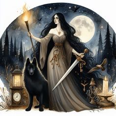 Deusa Hekate Hecate Mythology, Mistic Art, Dreams Tattoo, Goddess Hekate, Goddess Hecate, Ancient Goddesses, Witch Spirituality, Goddess Of Love