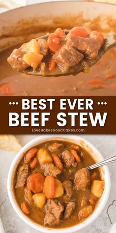 Best Ever Beef Stew pin collage Jennifer Goodwin, Best Ever Beef Stew, Beef Potatoes, Delicious Soups, Carrots Celery, Savory Meals, Potatoes Carrots, Pot Pies, Slow Cook