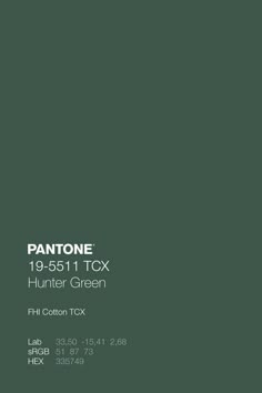 pantone's hunter green paint color is available in the fall and winter colors