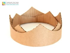 a crown made out of cardboard sitting on top of a table