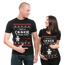 Christmas Couple Matching Maternity Tees Best Christmas Gift Pregnancy Shirt There is a cookie in that Oven Maternity Tee Shirt Gift Tee   • • • • • • • • • • • • • • • • • • • • • • • • • • • • • • • • • • • • • • • • • • • • • • • • • • • • • • • • • • • • Pregnancy T-shirt Nerdy Baby Clothes, Christmas Maternity Shirt, Maternity Tee Shirts, Christmas Maternity, Maternity Shirts, Christmas Party Photo, Christmas Baby Announcement, Cute Pregnancy Announcement, Baby Announcement Shirts