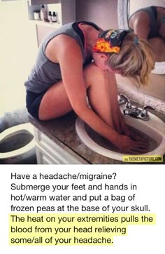 Going to have to try this next time I get a migraine. Migraine Home Remedy, Autogenic Training, Migraine Help, Natural Headache, Sick Remedies, Migraine Relief, Headache Relief, Frozen Peas, Reflexology