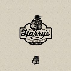 the logo for harry's barber shop, which is located in san francisco california