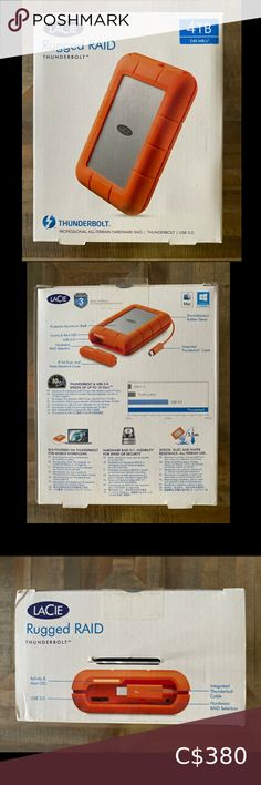 LaCie Rugged RAID Pro 4TB External Hard Drive Windows Vista, Windows 8, Windows 7, Coding, Packaging