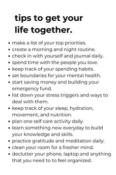 #getyourlifetogether #selfimprovementtips #lifeadvice #personalimprovement #personaldevelopment Daily Self Improvement, List To Get Your Life Together, Tips To Get Your Life Together, How To Take Control Of Your Life, Improve Your Life, How To Fix Your Life, Get My Life Together Checklist, How To Reset Your Life, How To Be A Better Person