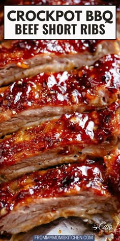 crockpot bbq beef short ribs on a baking sheet