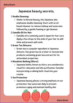 #JapaneseBeauty #BeautySecrets #SkincareRoutine #NaturalBeauty #AsianBeauty #BeautyTips Japanese Beauty Secrets, Royal Beauty, Oil Based Cleanser, Japanese Skincare, Double Cleansing, Camellia Oil, Gel Cleanser, Green Tea Extract, K Beauty