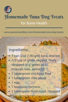 a recipe for homemade tuna dog treats