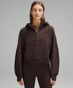 Scuba Oversized Half-Zip Hoodie | Women's Hoodies & Sweatshirts | lululemon Lululemon Athleisure Hoodie, Lululemon Athleisure Hoodie For Workout, Lululemon Athleisure Hoodie Activewear, Lululemon Athleisure Hoodie With Ribbed Cuffs, Lululemon Athleisure Activewear With Drawstring Hood, Lululemon Activewear With Drawstring Hood For Workout, Lululemon Activewear With Drawstring Hood For Fall, Lululemon Fall Activewear With Drawstring Hood, Lululemon Fleece Sweatshirt Athleisure