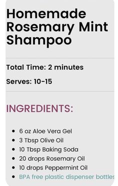 Invest In Your Skin, Rosemary Mint Shampoo, Homemade Hair Treatments, Mint Shampoo, Creme Anti Age