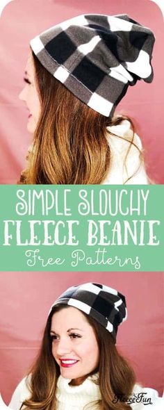 the simple slouchy flee beanie pattern is easy to sew and can be used