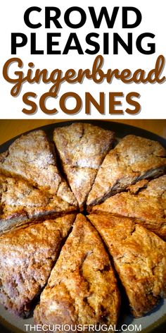 christmas morning gingerbread scones with text overlay