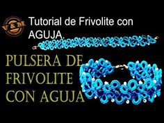 two pieces of blue beaded bracelets with beads on each side and the words, pulsera de frvolite con agua