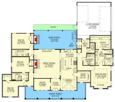 the floor plan for this house is very large and has lots of room to move around