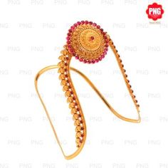 Dubai Gold Bangles, Saree Function, Kalamkari Dresses, Ear Chain, Handmade Gold Jewellery, Arm Jewelry