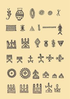 an image of native american designs on a beige background by corb art and design