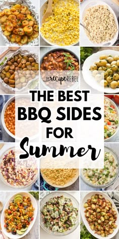 All the BBQ side dishes for summer! This roundup has got you covered with cookout food like easy summer salads and pasta salads, potato sides, grilled veggies, casserole recipes, and more. They're the BEST summer BBQ side dishes! Bbq Side Veggie Dishes, Easy Side For Cookout, Bbq Foods Sides, Sides For Grilling Out Summer, Easy Side For Bbq, Side Summer Dishes, Best Sides For A Cookout, Sides To Take To A Bbq, Easy Camping Sides Dishes