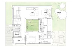 the floor plan for a small house