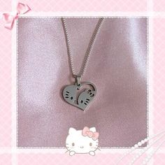 Heart Hello Kitty, Hello Kitty Necklace, Kawaii Necklace, Kitty Necklace, Necklace Y2k, Kawaii Sanrio, Cat Necklace, Hello Kitty, Kitty