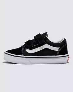 Kids Old Skool V Shoe V Black, Made For Kids, Vans Kids, Old Skool, White Shoes, Vans Shoes, Cute Shoes, Nice Shoes, Kid Friendly