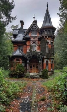 an old abandoned house in the woods