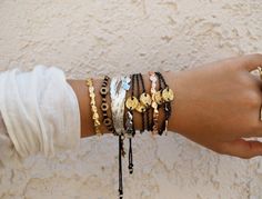 #jewelry #bracelets #boho Lots Of Bracelets, Fashion Blogger Style, Pretty Bracelets, Bijoux Diy, Love Bracelets, Bracelet Stack, Looks Vintage