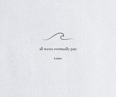 a white piece of paper with an image of a wave in the middle and a quote on it