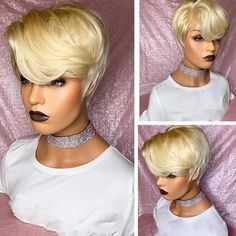 BAISI Pixie Cut Wig PrePlucked Hairline 100% Human Hair – BAISI HAIR Human Hair Pixie Cut Wig, Bright Color Pixie Wigs, Blonde Pixie Lace Front Wigs, Blonde Hair With Roots, Fedex Delivery, Short Human Hair Wigs, European Hair, Remy Human Hair Wigs, Pixie Cut Wig