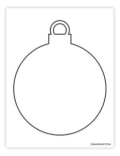 a black and white drawing of a christmas ornament