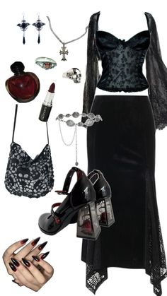 Goth cute outfit ideas amazing abasing Goth Fashion Aesthetic, Romantic Goth Outfits, Goth Outfits Aesthetic, Goth Outfit, Cute Outfit Ideas, Earthy Outfits, Romantic Goth, Romantic Outfit