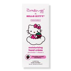 Hello Kitty Moisturizing Hand Crème Chocolate Covered Strawberry - The Crème Shop | Ulta Beauty The Creme Shop Hello Kitty, Creme Shop Hello Kitty, Shop Hello Kitty, The Creme Shop, Creme Shop, Chocolate Covered Strawberry, Digital Closet, Makeup To Buy, Girly Accessories