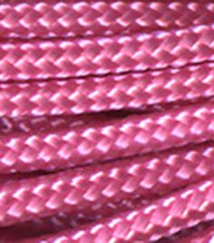 pink braided cord on white background