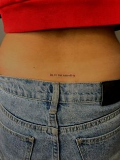 Do it for Afrodite tattoo Simple Back Tattoo, Klaus Michaelson, 44 Tattoo, Karma Tattoo, Lyrics Tattoo, Girl Back Tattoos, Lyric Tattoos, Tattoo Fails, Bad Tattoos