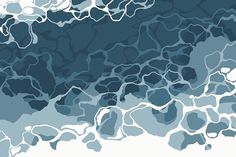 an abstract blue and white background with wavy lines in the shape of rocks or pebbles