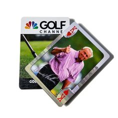 two golf cards with the same image on them