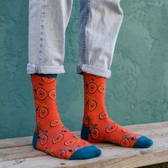 Need to give your outfit a pop of character and color? Equally charming with loafers, hiking boots or under a pair of Birkenstocks, these socks will deliver. Mens Socks, Rubber Rain Boots, Birkenstock, Hiking Boots, Polka Dots, Loafers, Socks, Boots