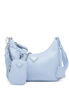 Light Blue Dior Bag, Prada Blue Bag, Prada Re Edition Bag, Prada Nylon Bag, Best Designer Bags, Prada Shoulder Bag, Hobo Crossbody Bag