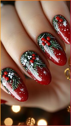 Are you ready to take your nail game to the next level with a splash of sparkle? Brace yourself for the dazzling trend: pink glitter nails! Gingerbread Nails, Festive Holiday Nails, Nail Art Noel, Nails Unique, Xmas Nail, Christmas Nail Ideas, Thanksgiving Nail, Pink Glitter Nails, Festive Nail Art