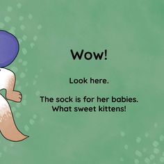 an image of a cartoon character holding a baby in her arms with the caption wow