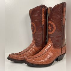 In Excellent Used Condition. Size 9 D. Caiman Crocodile, Mens Cowboy, Black Jack, Mens Cowboy Boots, Cowboy Western, Mens Shoes Boots, Jack Black, Western Cowboy Boots, Lone Star