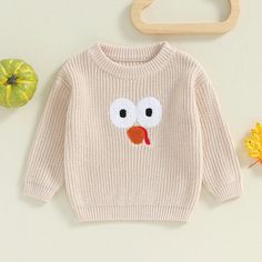 Includes: SweaterMaterial: Cotton BlendGender: Boys & GirlsPattern: TurkeySleeve Length: LongSummary: Baby Toddler Long Sleeve Knitted Turkey Face Fall Thanksgiving Sweater Turkey Embroidery, Summer Outfit Accessories, Turkey Face, Thanksgiving Clothes, Thanksgiving Sweater, Fall Pullover, Girls Thanksgiving, Toddler Fall, Cozy Tops