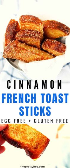 cinnamon french toast sticks with text overlay