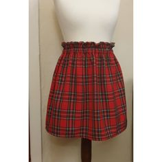 Women's red Tartan skirt Casual Red Gathered Skirt, Red Flared Skirt For Fall, Casual Red Full Skirt Bottoms, Red Cotton Flared Skirt, Red Flared Cotton Skirt, Fall Red Lined Skirt, Red Full Skirt For Fall, Red Full Skirt Bottoms For Fall, Casual Red Flared Skirt