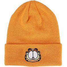 Garfield Beanie: Show off your Garfield fandom with this Garfield Beanie! One size fits most. New Era 9twenty, New Era 9forty, Face Characters, Applique Fabric, Woven Labels, Doja Cat, Knit Hat, Embroidered Patch, Adjustable Hat