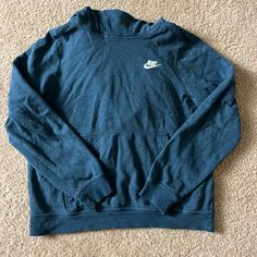 I’ve Had This For Awhile And It’s Still Feels Brand New. The Color Is Beautiful And It’s A Great Fit. I’m Usually A Small And It Could Definitely Fit Small-Medium. Love This! Price Is Negotiable. Blue Nike Hoodie For Loungewear, Nike Blue Hoodie For Loungewear, Casual Nike Cotton Sweater, Nike Basic Tops For Fall, Basic Nike Tops For Fall, Basic Blue Tops With Ribbed Cuffs, Nike Long Sleeve Blue Sweatshirt, Nike Cotton Hooded Top, Nike Blue Tops For Winter