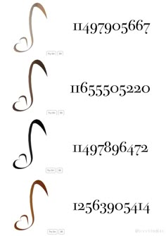 some type of numbers that are in different colors and font styles, including one with the number